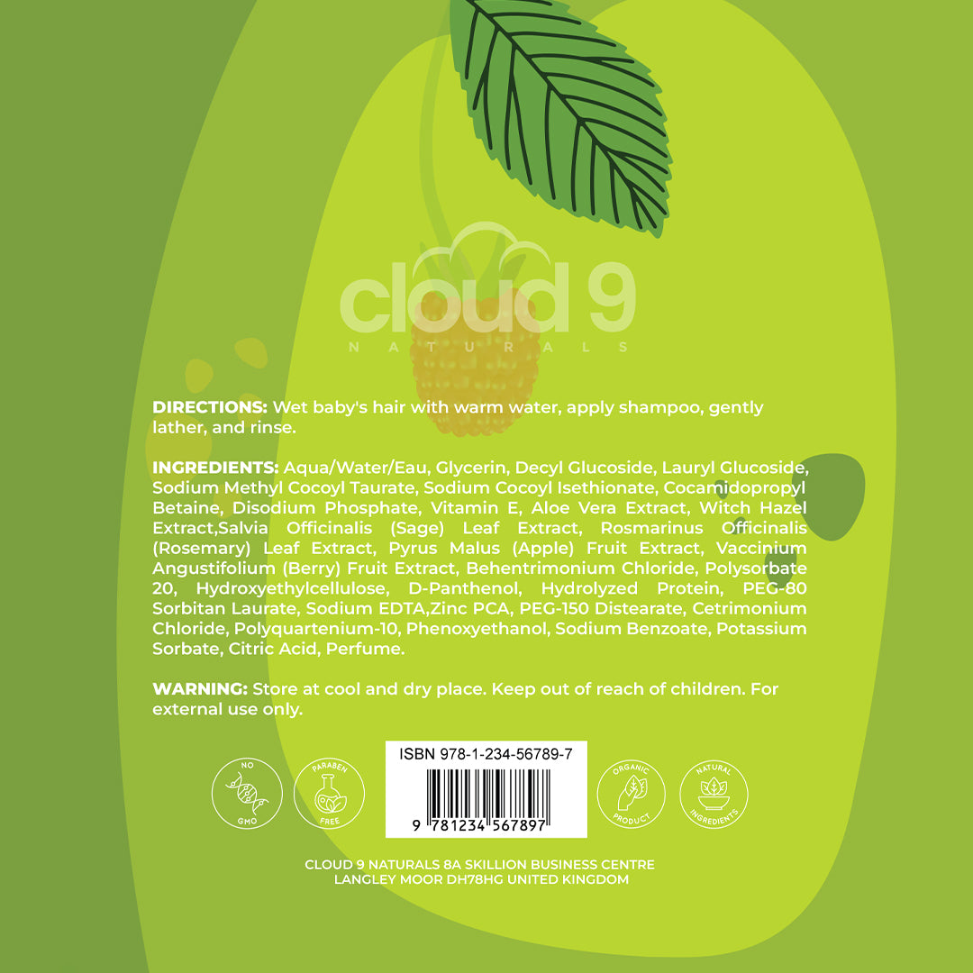 Kids Green Apple and Raspberry Shampoo & Conditioner