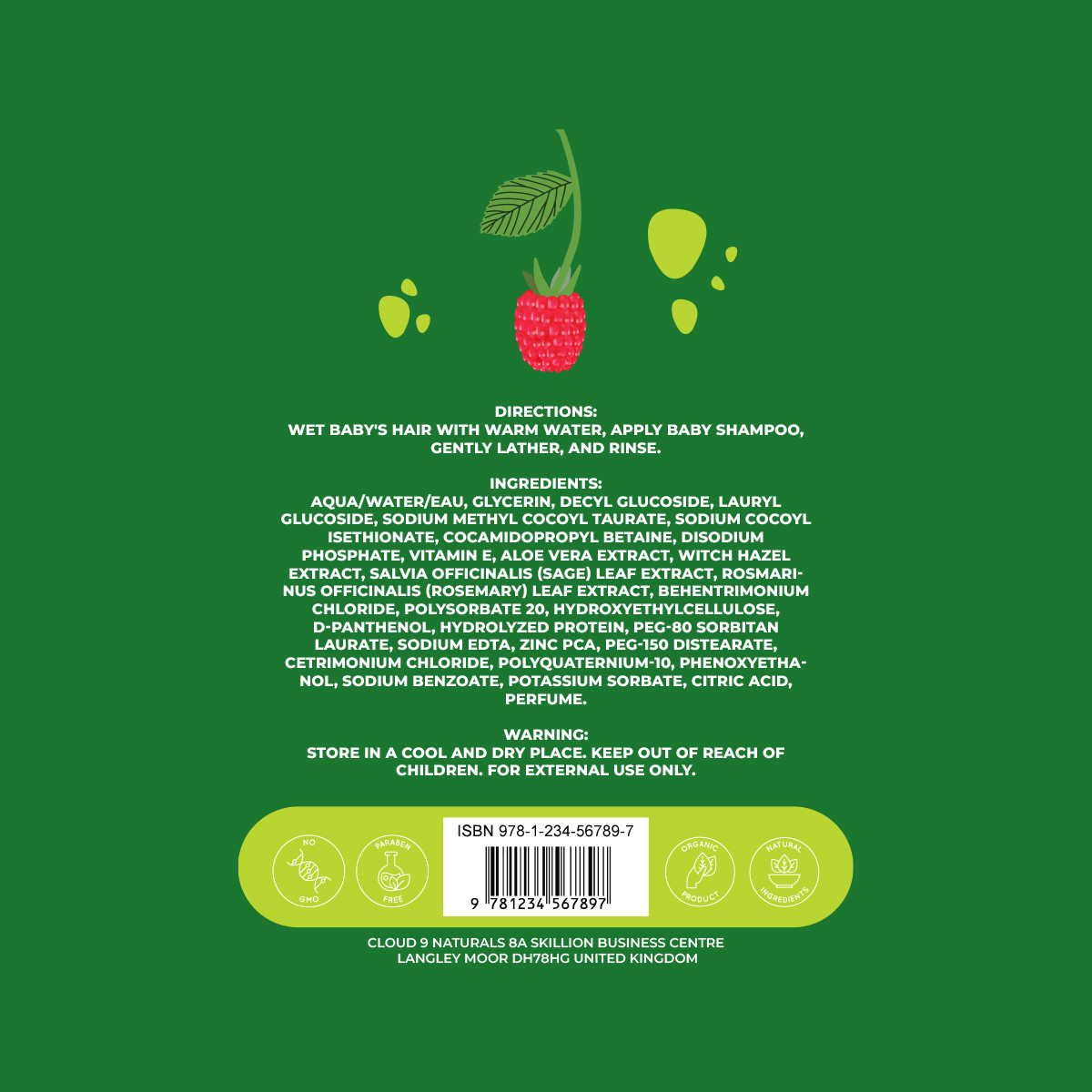 Kids Green Apple and Raspberry Shampoo & Conditioner